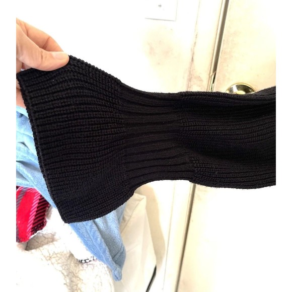 Melrose Market Womens Size Small Open Cardigan Sweater Black Bell Sleeve Knit - Picture 8 of 12
